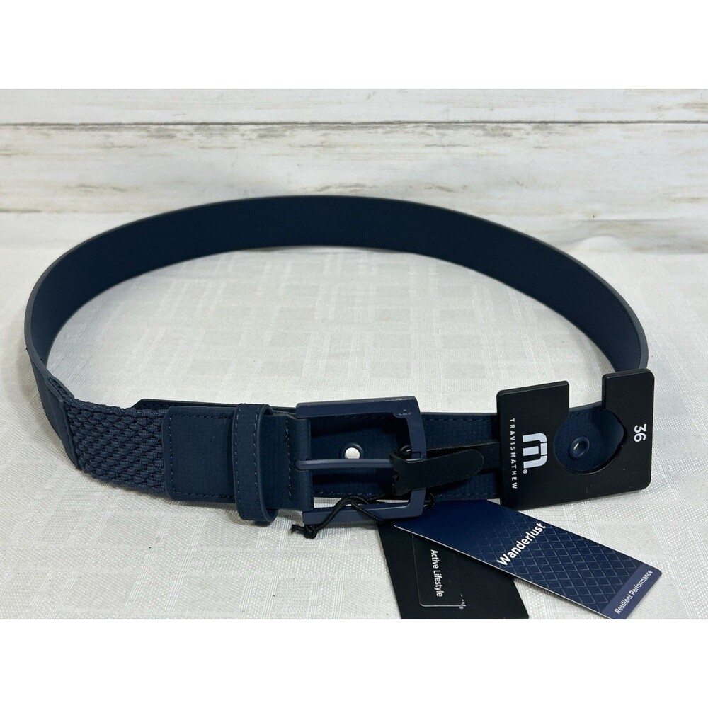 NEW! Travis Mathew Wanderlust Blue Golf Belt Men's Size 36